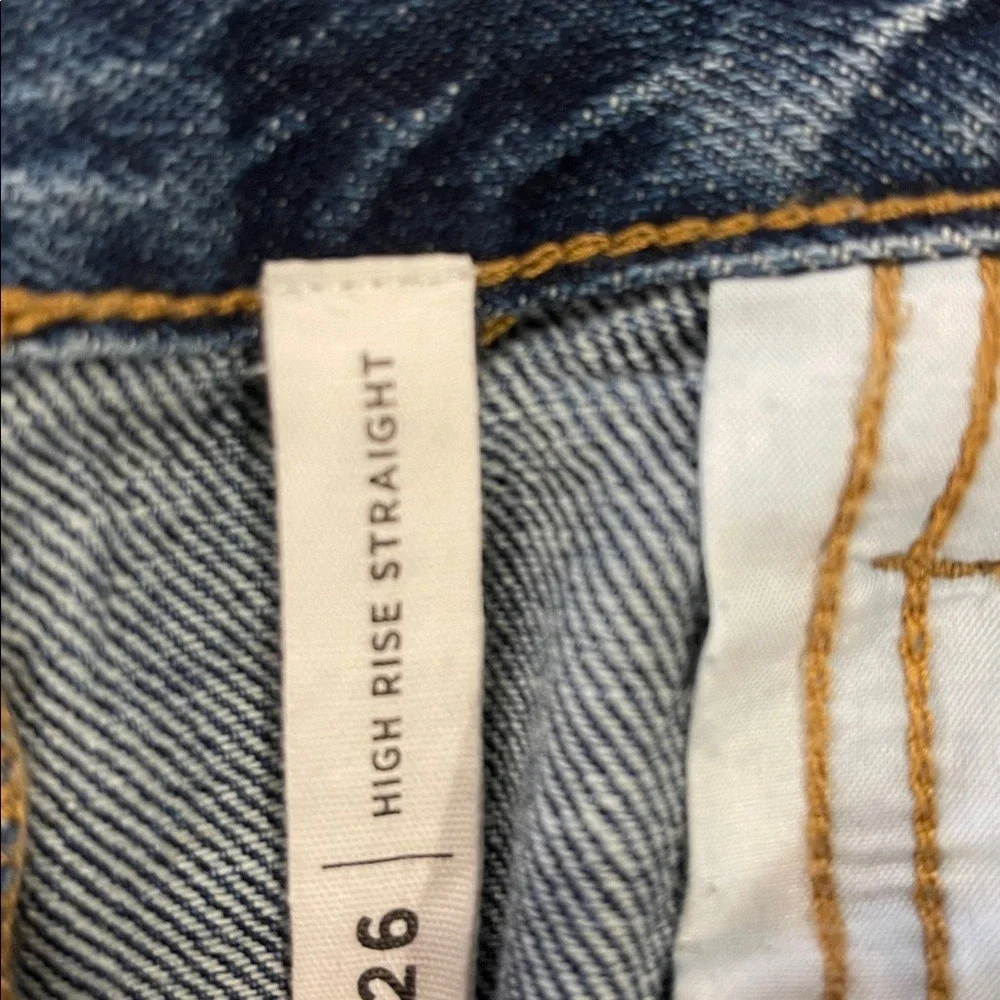 PacSun High Rise‎ Straight Distressed Jeans 26 NWT